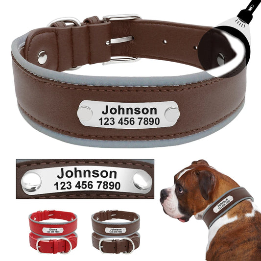 KOSTELOSE VERSAND  Personalisiertes Leder-Hundehalsband - Elite Pup Finds Store  Hunde Accessoires 