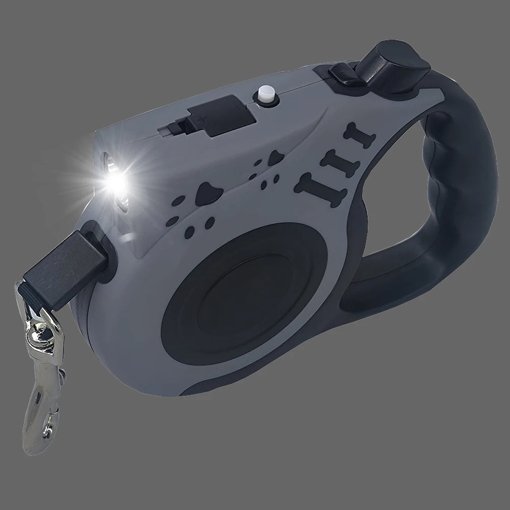 KOSTELOSE VERSAND --Einziehbare Hundeleine mit LED-Taschenlampe, langlebiger Zuggurt für Welpen und Katzen, Außenleine, ausziehbar für kleine Hunde, Mops, Heimtierbedarf - Elite Pup Finds Store  Hunde Accessoires 